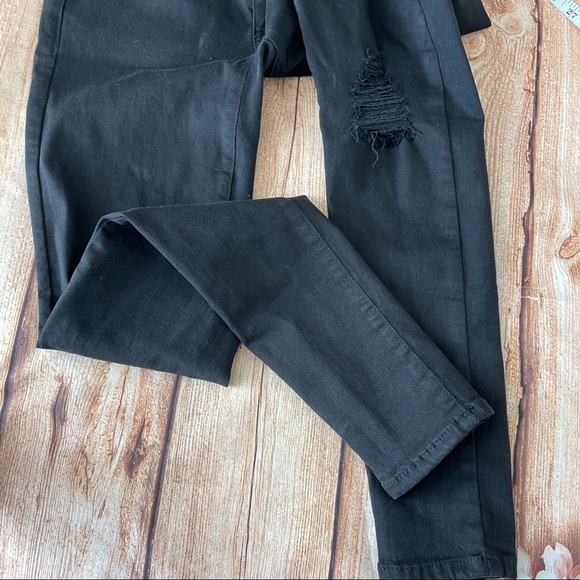 American Eagle Super Stretch X Black Distressed Jeggings size 2 regular - Picture 6 of 14